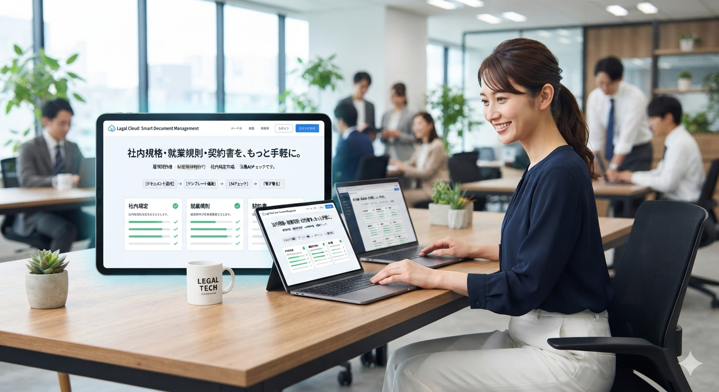 BizKiteiでスマホ・PCから社内規格を確認するイメージ